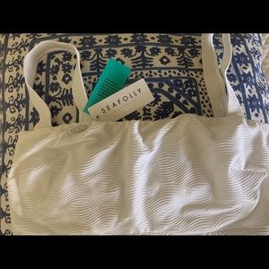 SEAFOLLY White bikini top w/underwire DD CUP